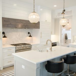 Golden Glow Modern Kitchen Bar